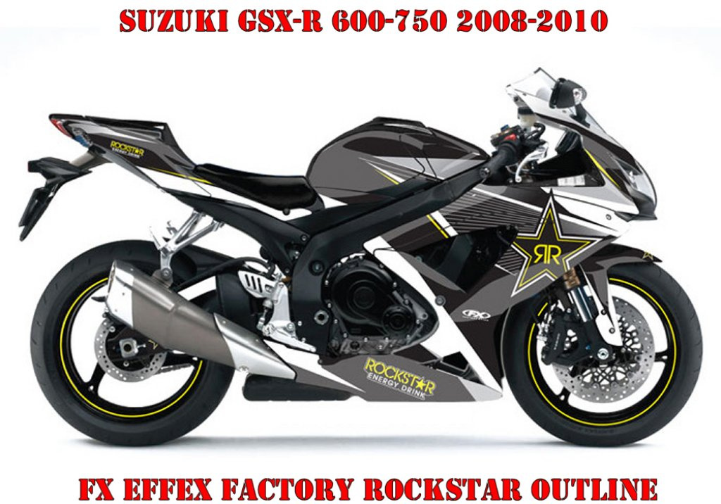 Rockstar Yellow Star für Suzuki GSX-R 600/750 2008-2010